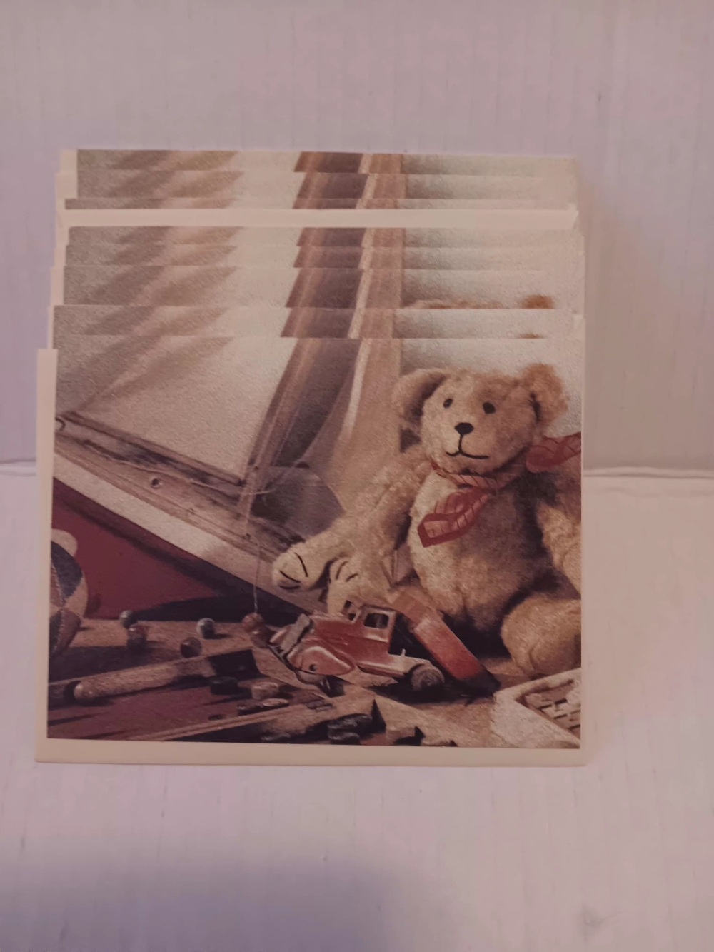 9 Vintage Hallmark Linda Foster Greeting Note Cards Country Classic Bear & Toys